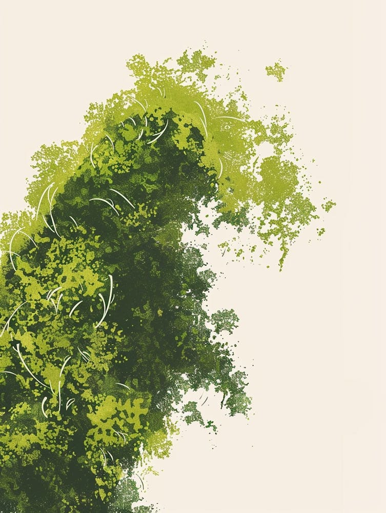 Moss Plant Minimalist Illustration 4
