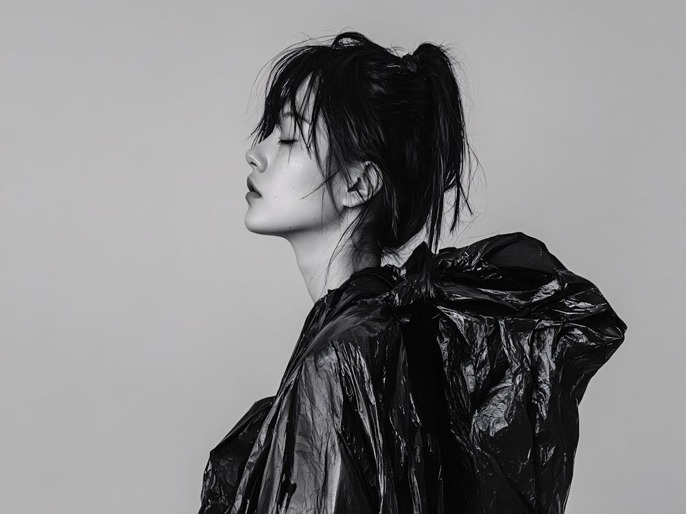 Black And White Portrait Of A Woman 7