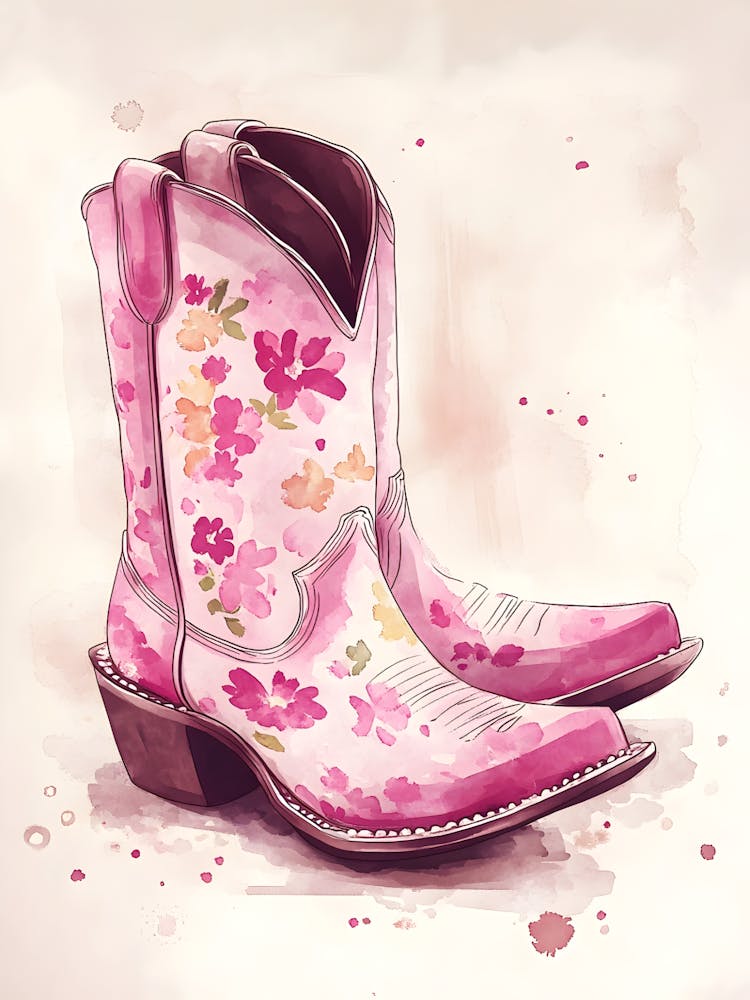 Pink Cowboy Boots 4