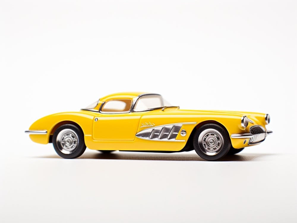 Toy Car 55 Corvette Yellow 2