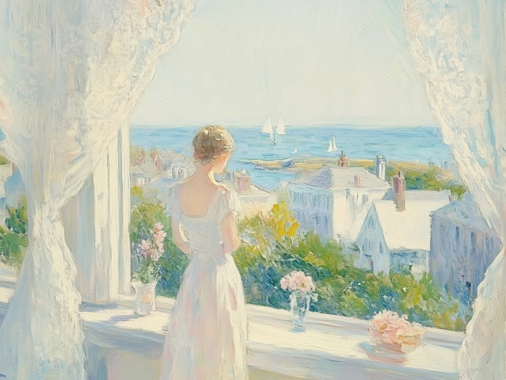 Girl Looking Out The Window