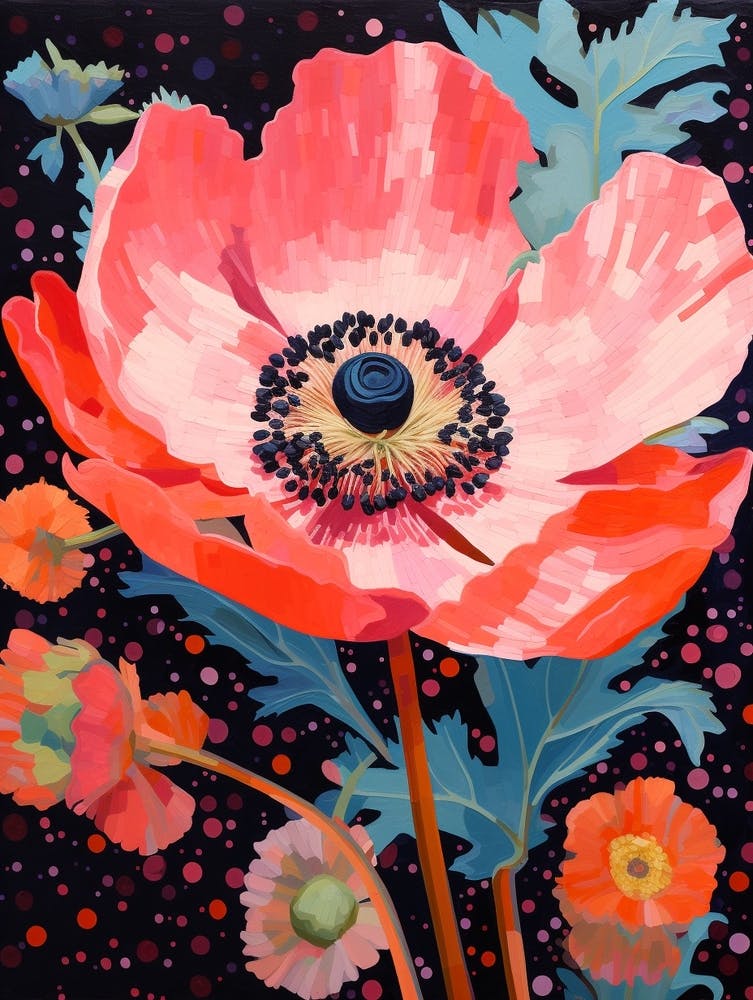 Surreal Florals Anemone 2 Flower Painting