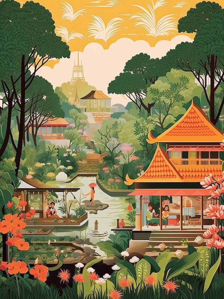 Bali, Indonesia, Graphic Illustration 4