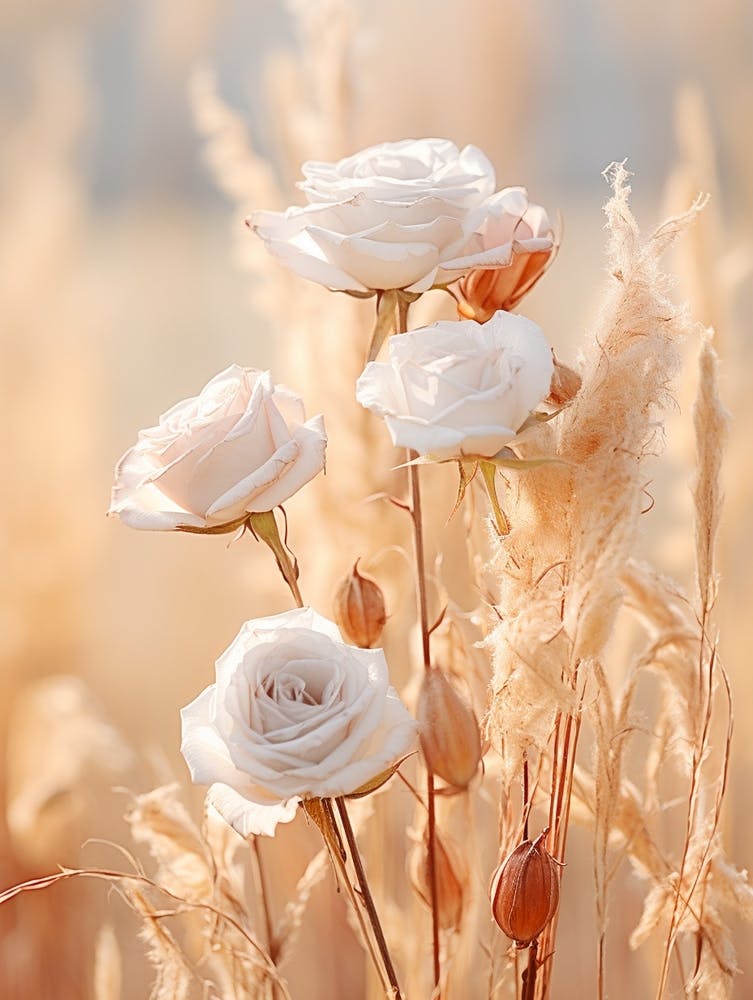 Boho Dried Flowers Rose 3