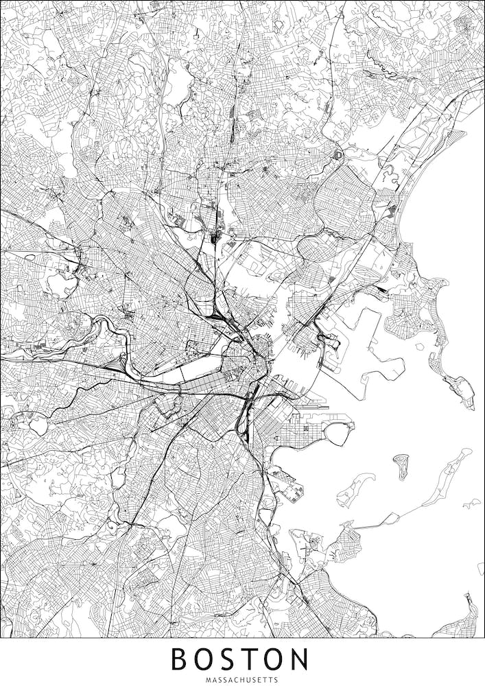 Boston White Map