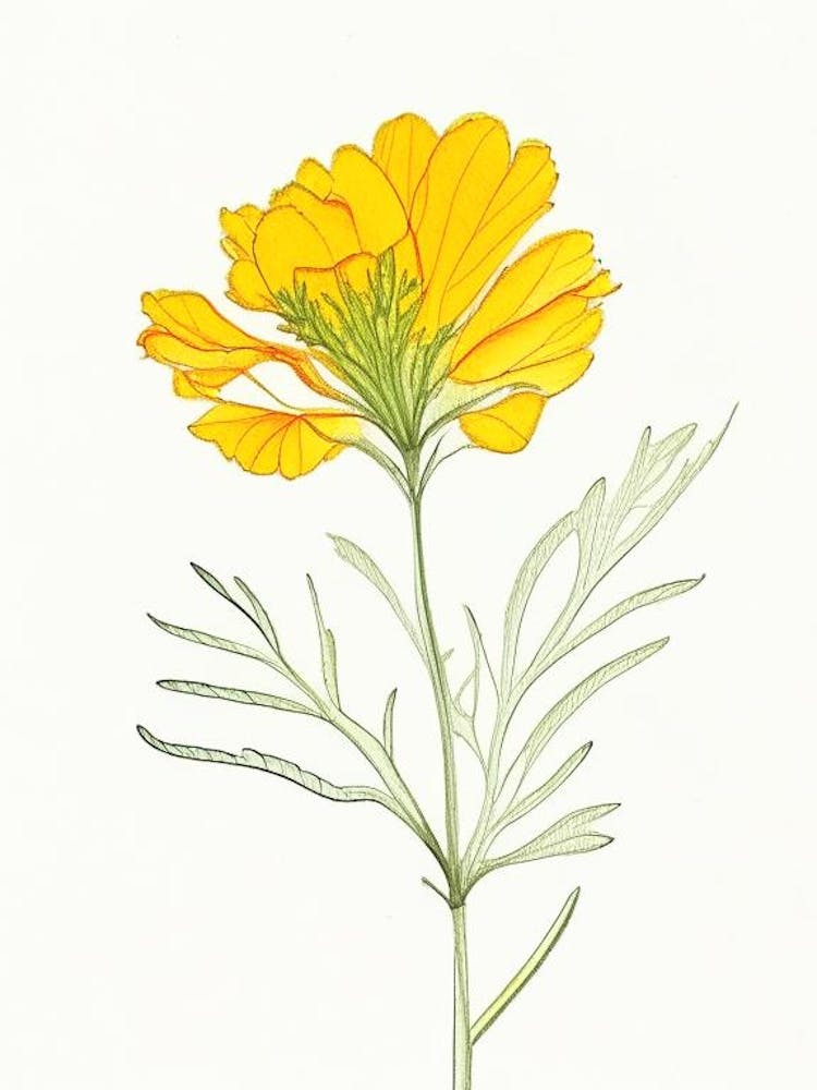 Marigold Leaf Illustration 2