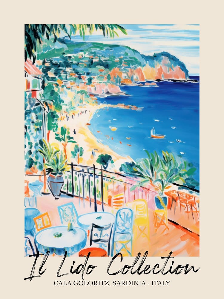 Cala Goloritz, Sardinia   Italy Il Lido Collection Beach Club Poster 2