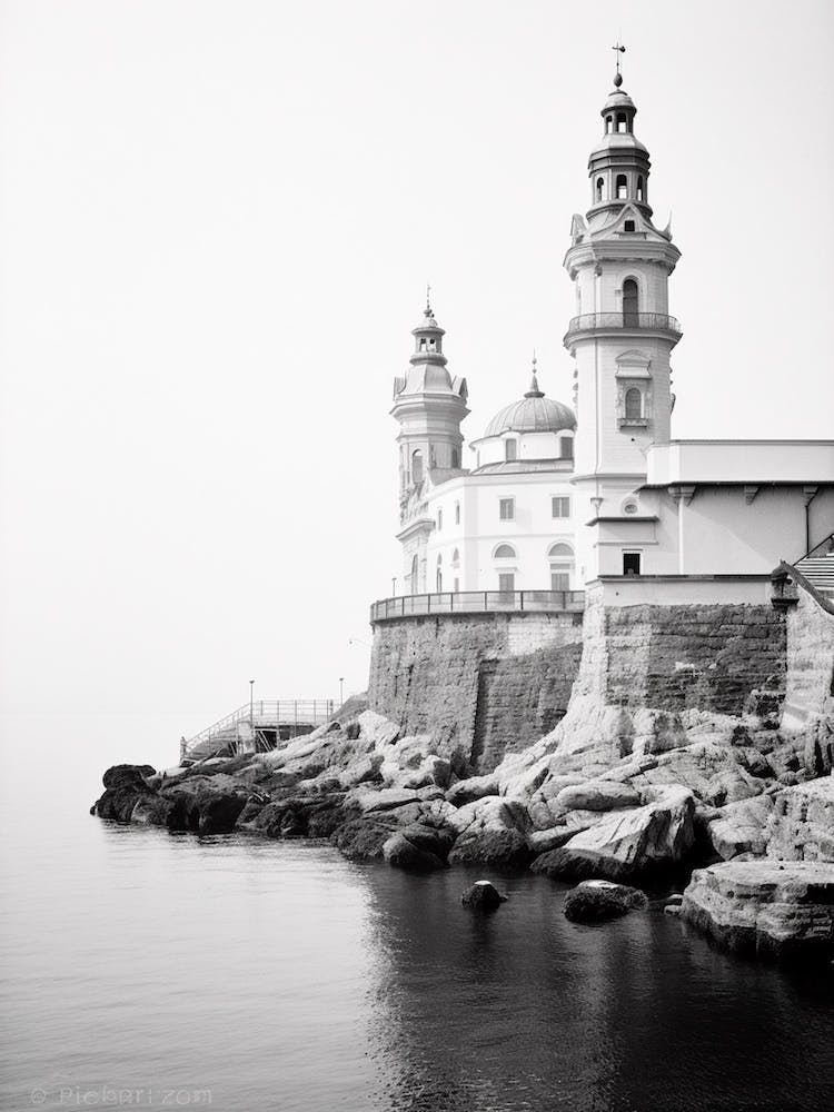 Camogli, Italy, Black And White Photography 1