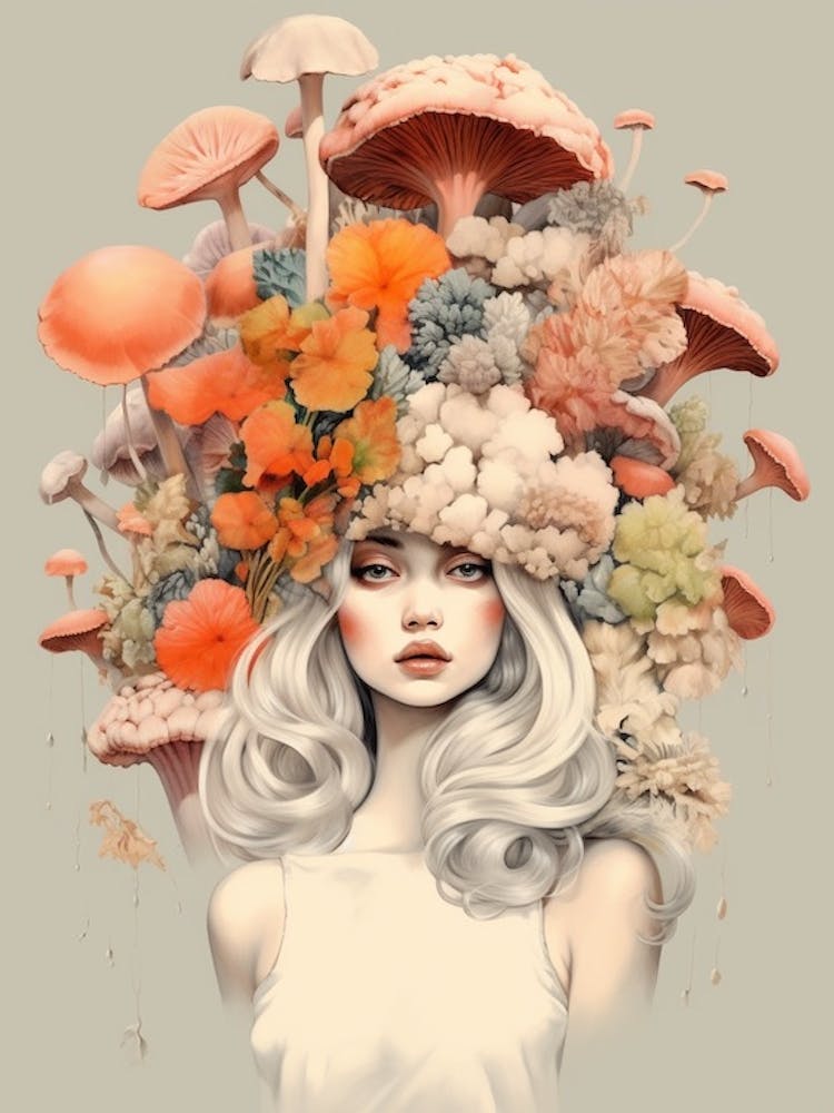 Mushroom Surreal Portrait 6