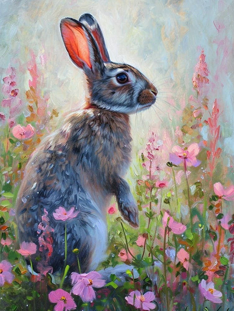 Silver Marten Rabbit Painting 2