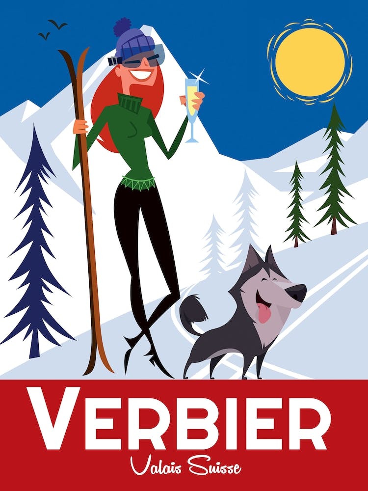 Verbier Valais Suisse Poster