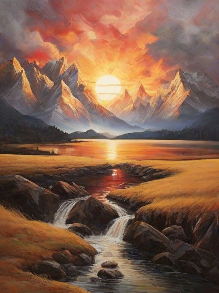 Sunset In The Mountains 4