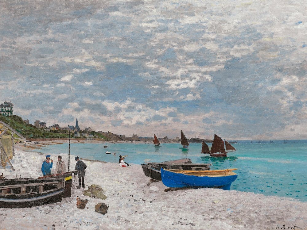 The Beach At Sainte Adresse, Claude Monet