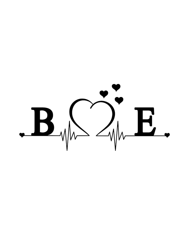 Personalisiertes Initialen-Monogramm für Paare B und E