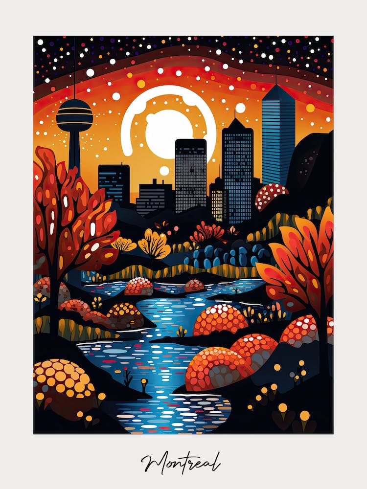 Poster Of Montreal, Illustration In The Style Of Pop Art 4