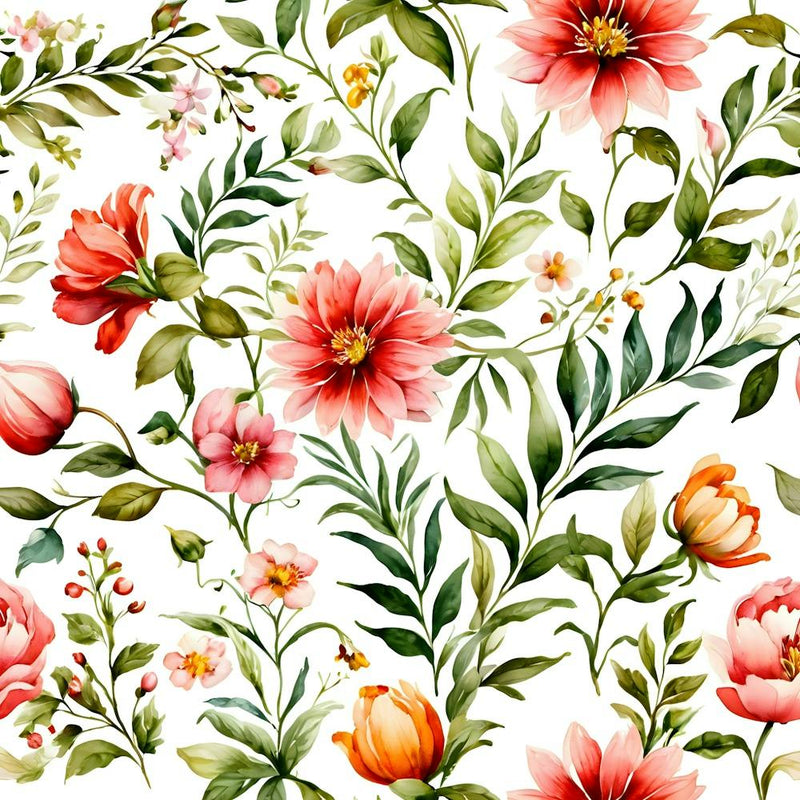 Watercolor Floral Seamless Pattern 1
