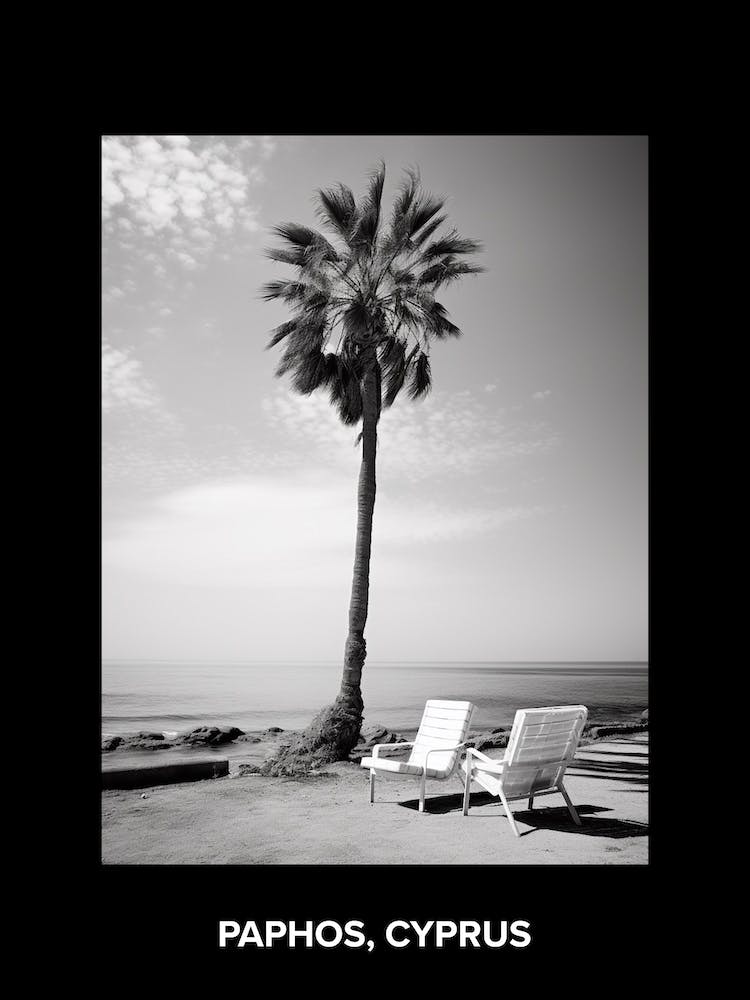 Poster Of Paphos, Cyprus, Mediterranean Black And White Photography Analogue 3