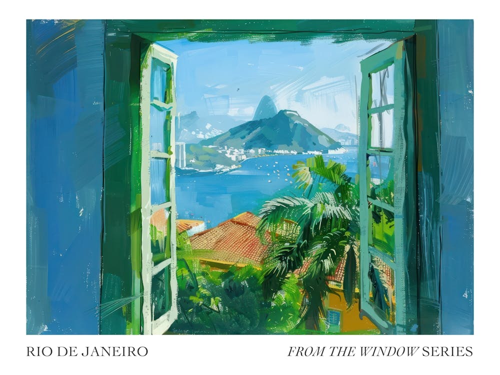 Rio De Janeiro From The Window Series Poster Painting 3