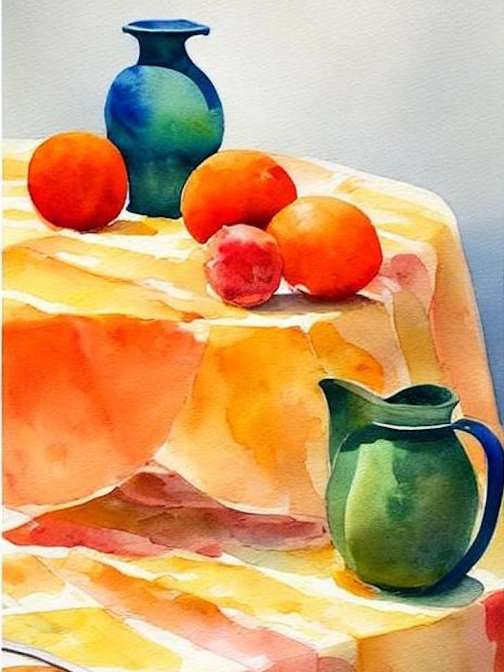 Tangelo Italian Watercolour fruit