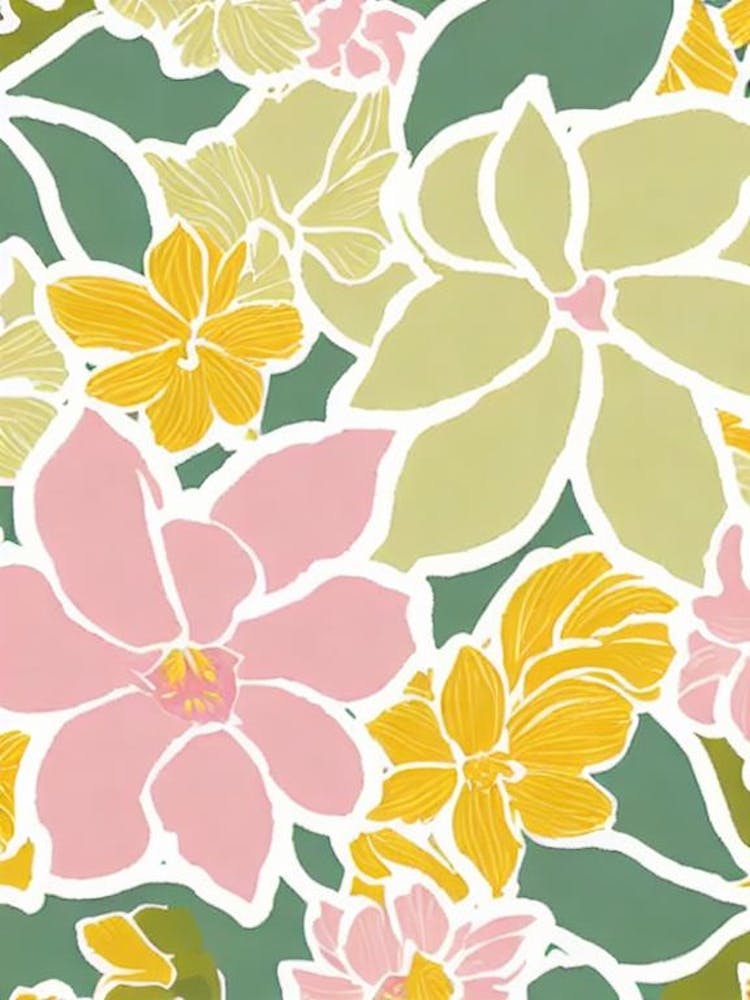 Orchids Pastel Floral 1 Flower