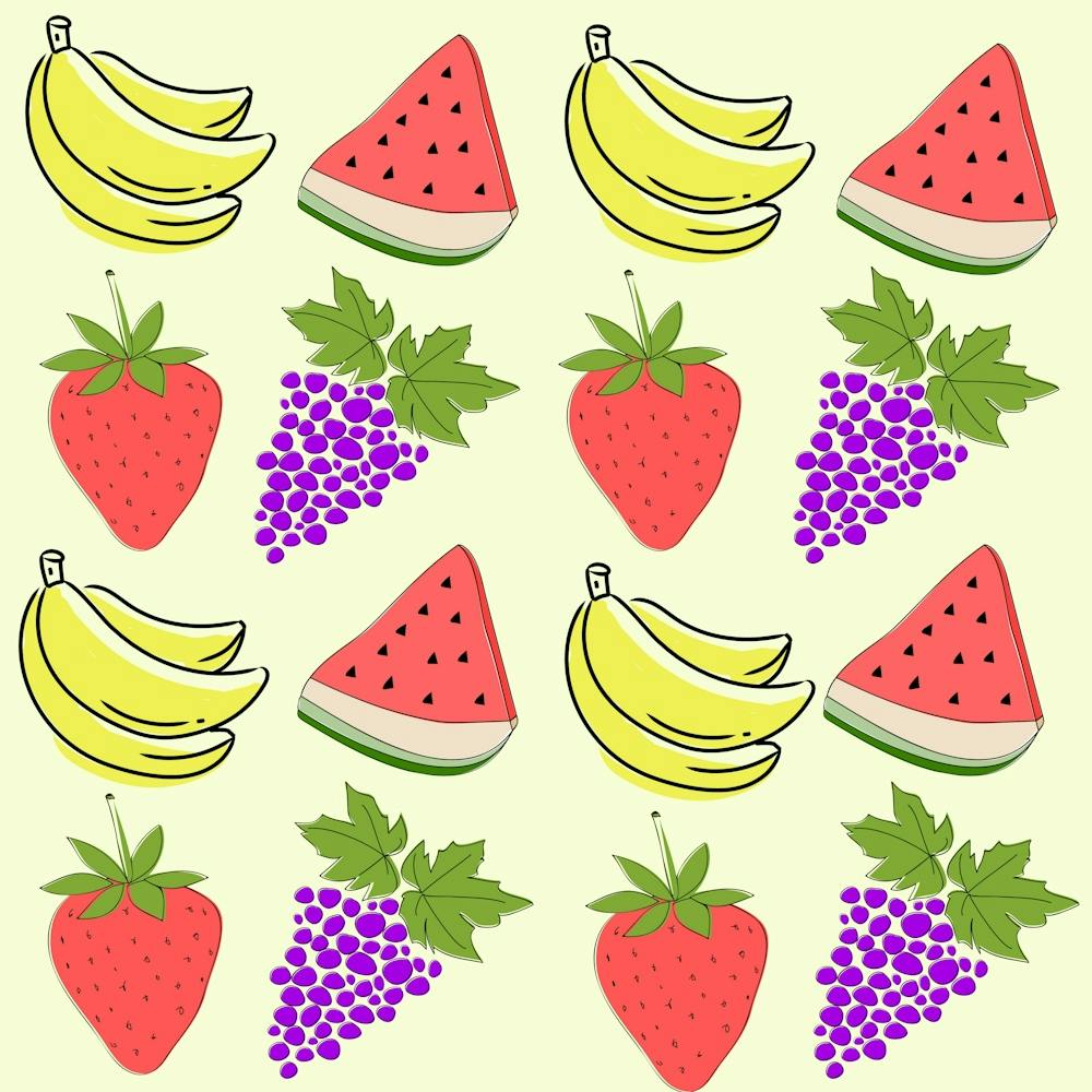 Fruits Pattern Background Food