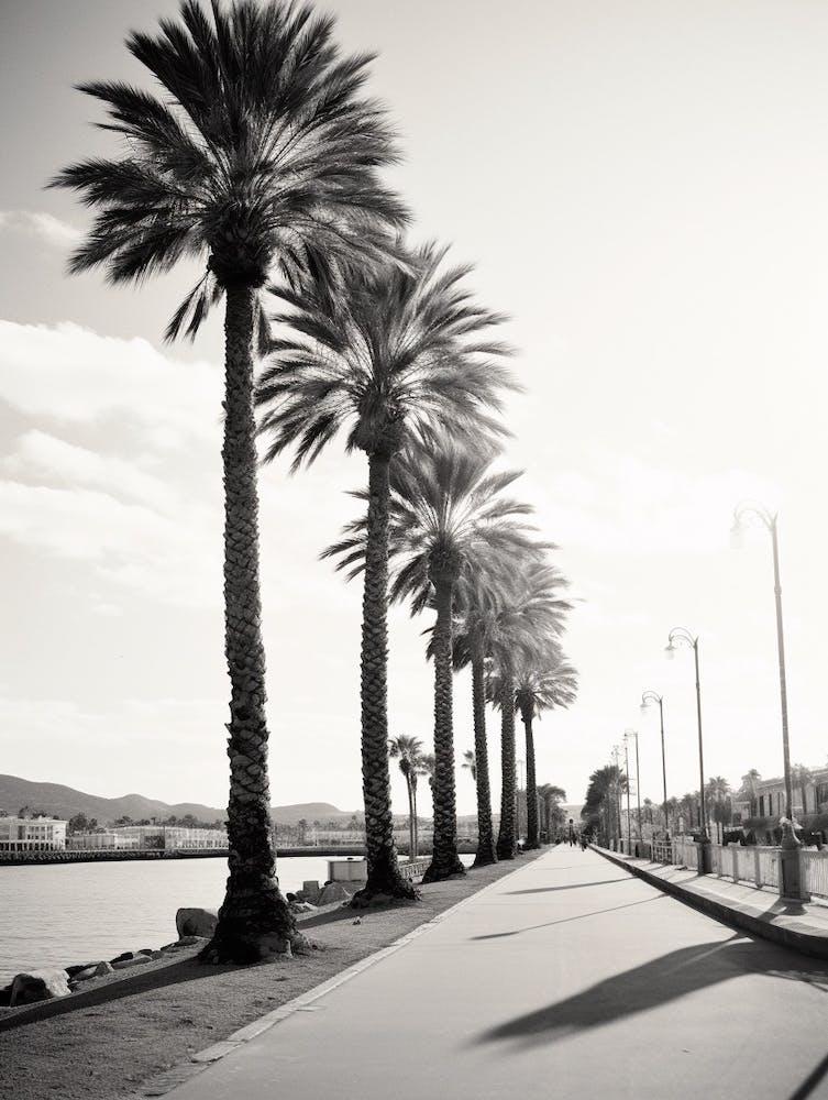 Cannes, France, Black And White Old Photo 3