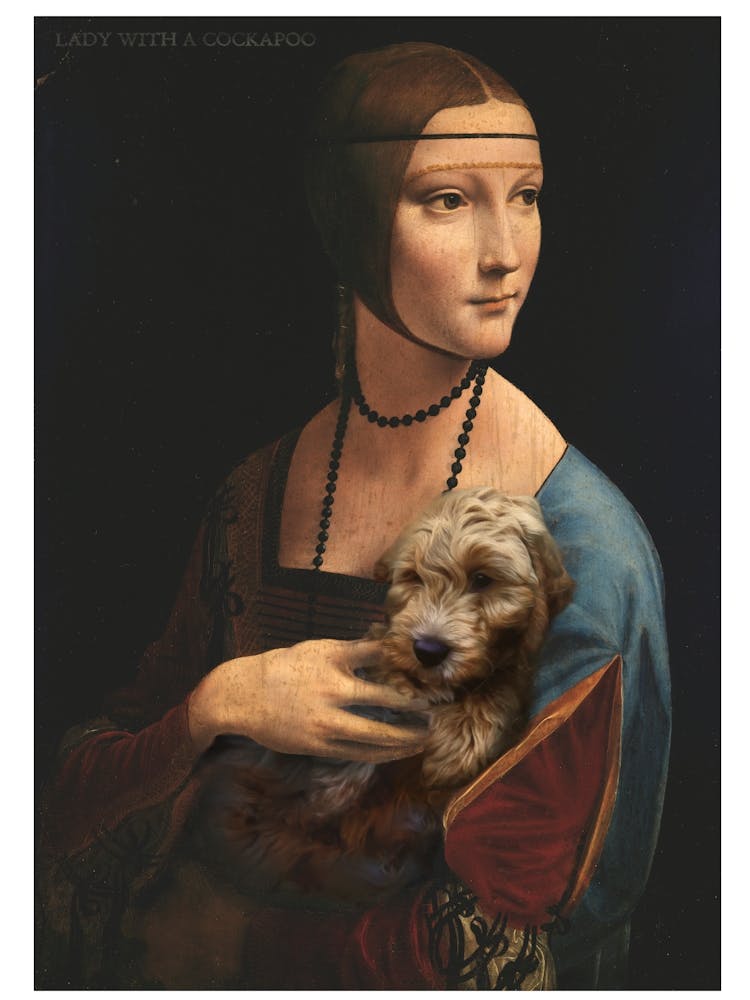 Lady With A Cockapoo - Leonardo Da Vinci Parody