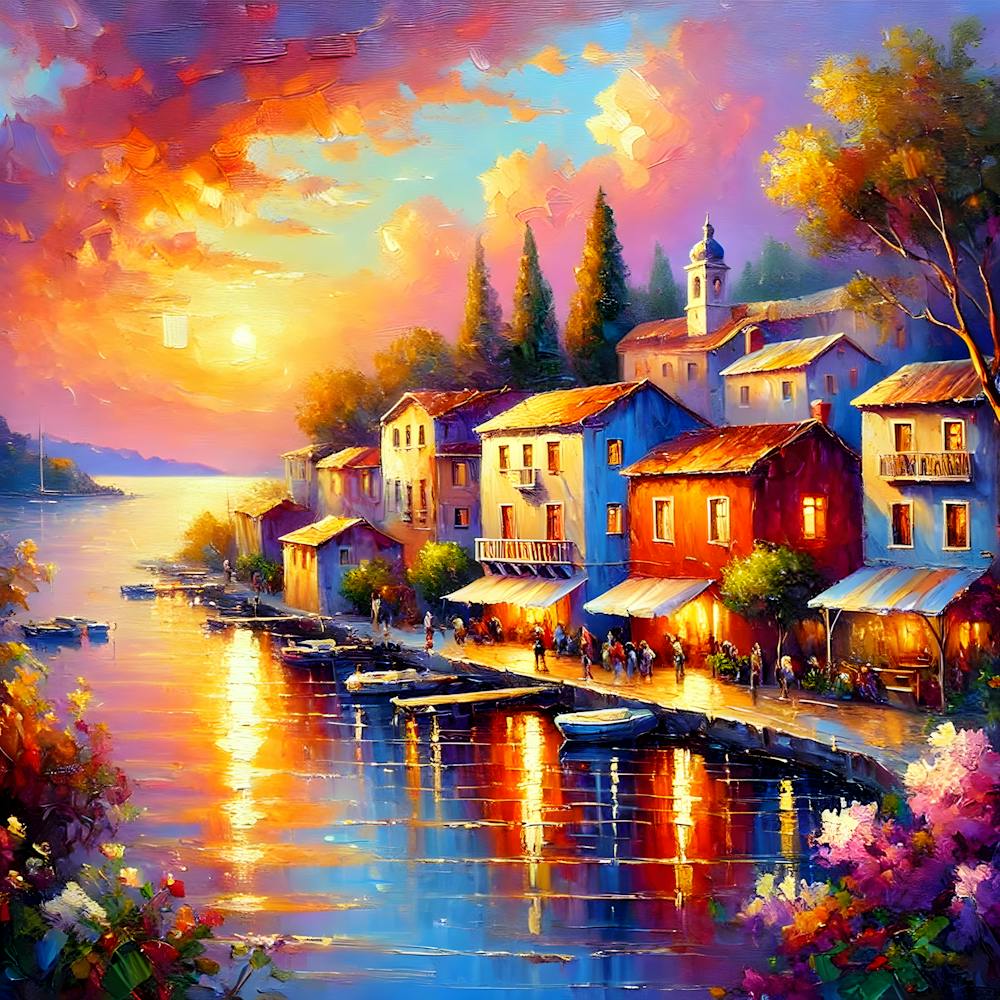 Coastal Serenity Impressionist Painting