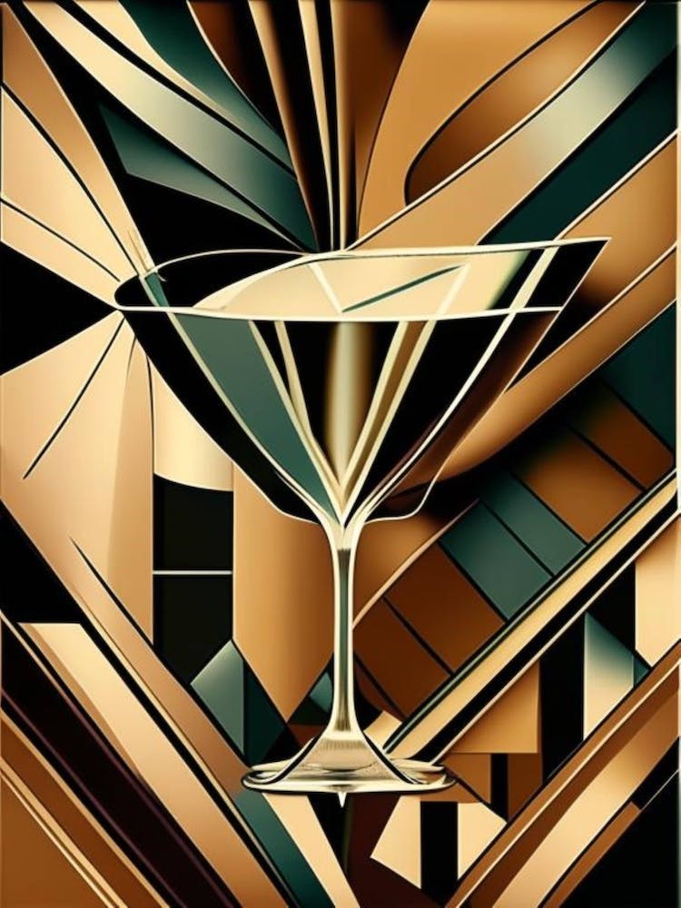 Dirty MCocktail Poster artini Cocktail Poster Art Deco Cocktail Poster