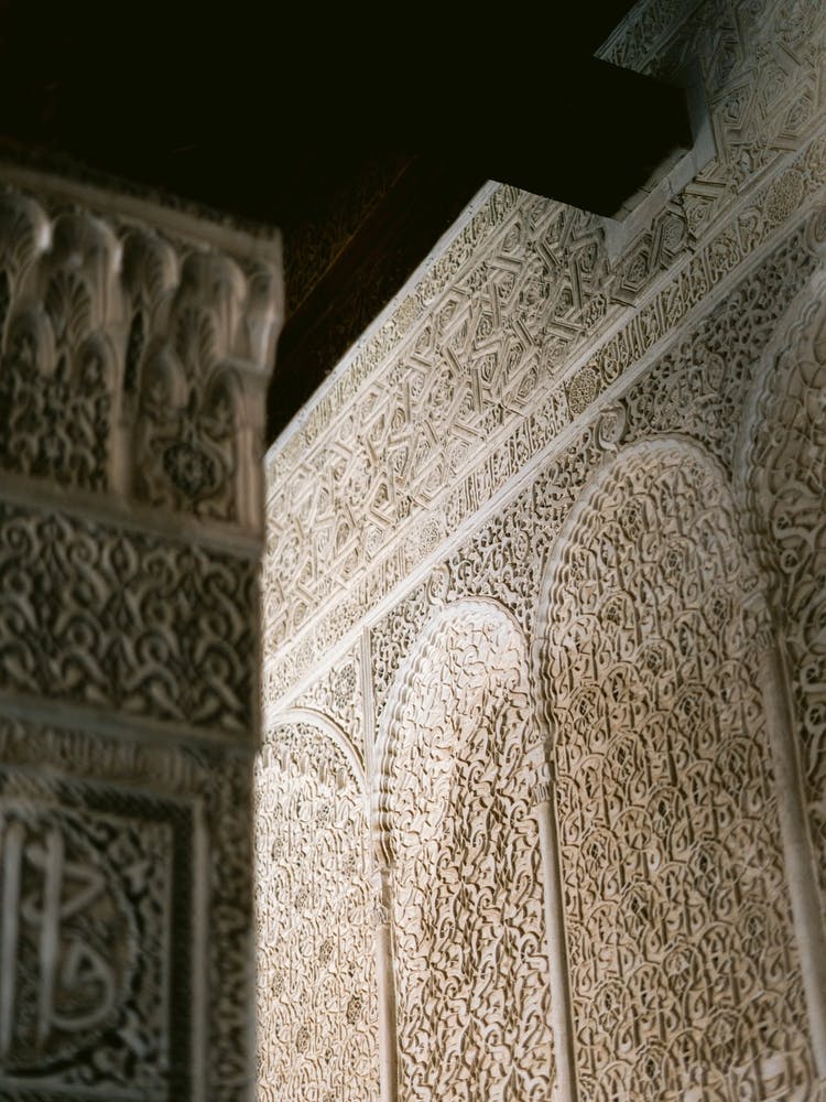 Carvings in wooden wall, Fes, Morocco | Colorful travel photography
