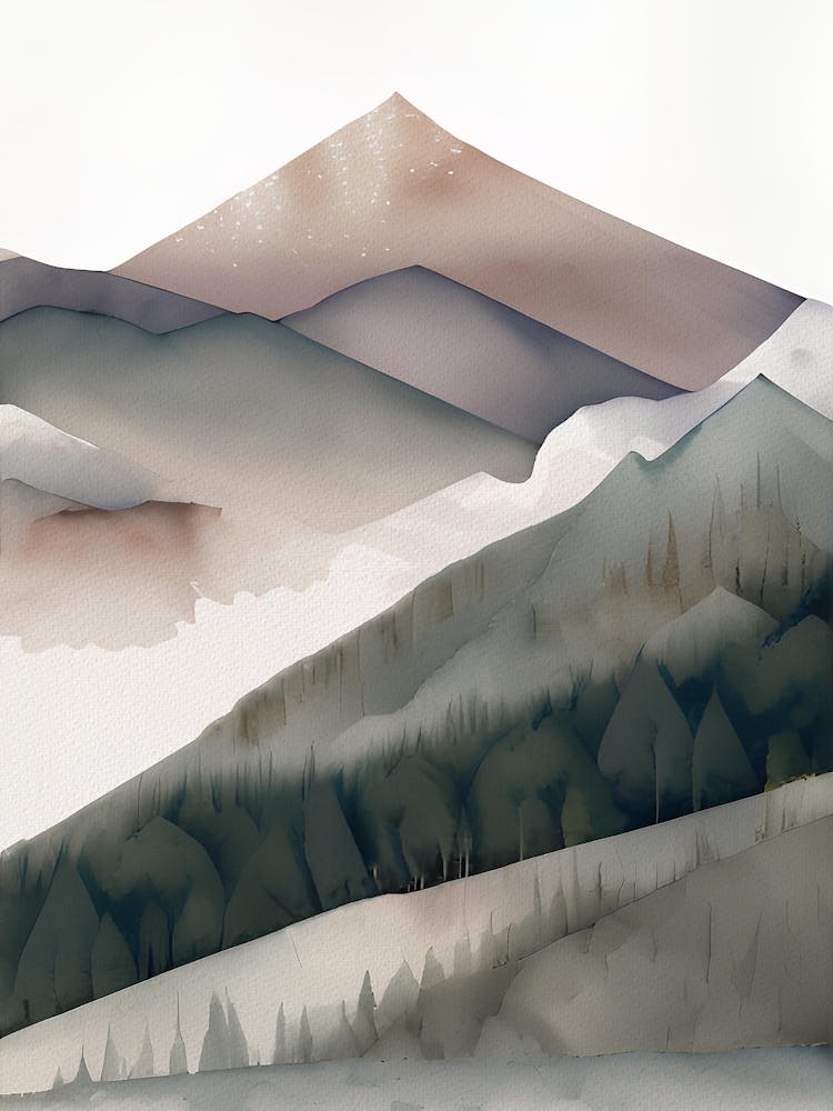 Watercolor Mountains