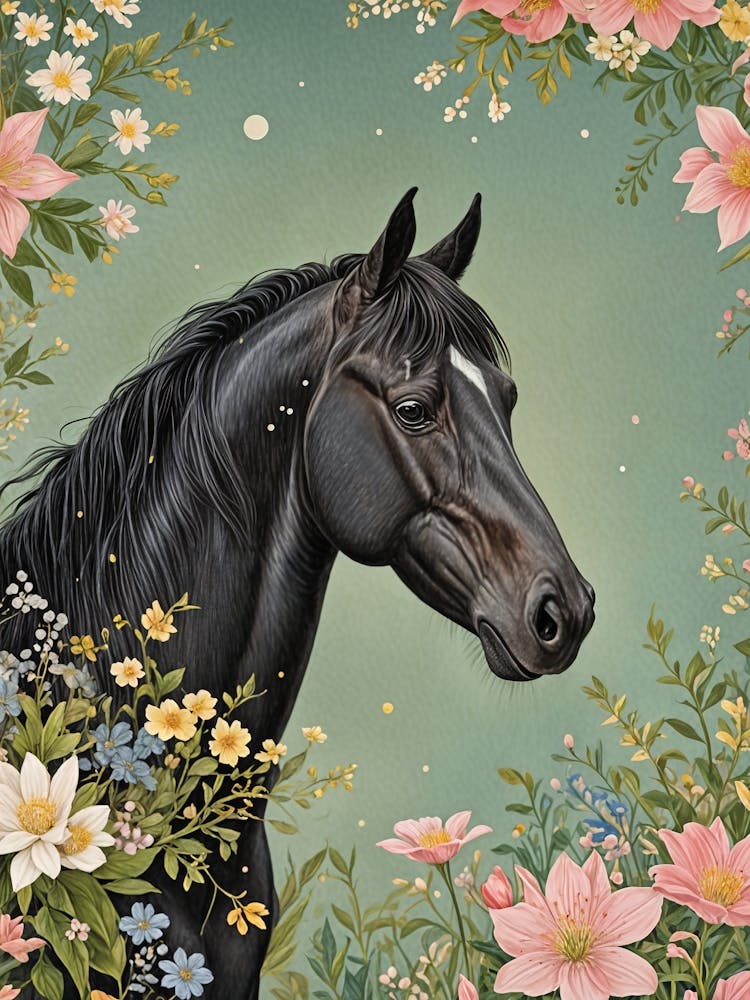 Black Beauty In Flowers no2