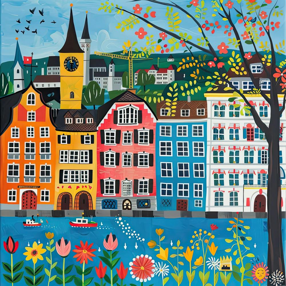 Kids Travel Illustration Zurich 1