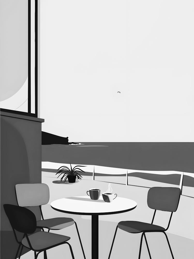 Table And Chairs On The Beach