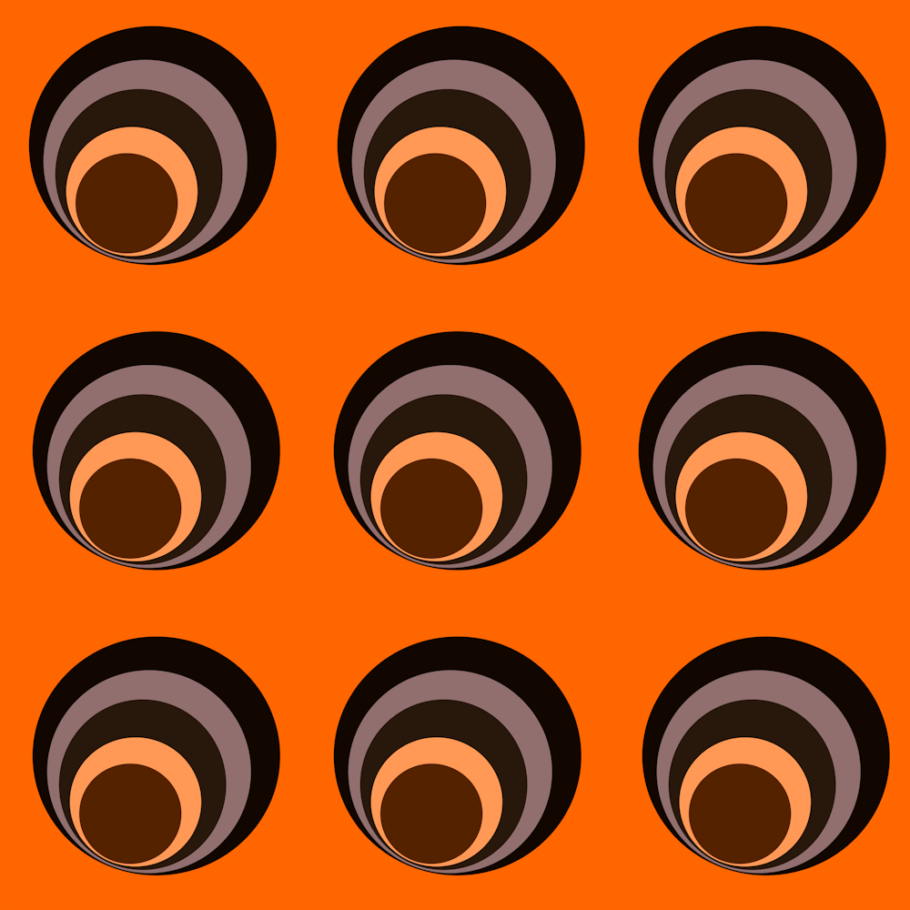 Circles On An Orange Background