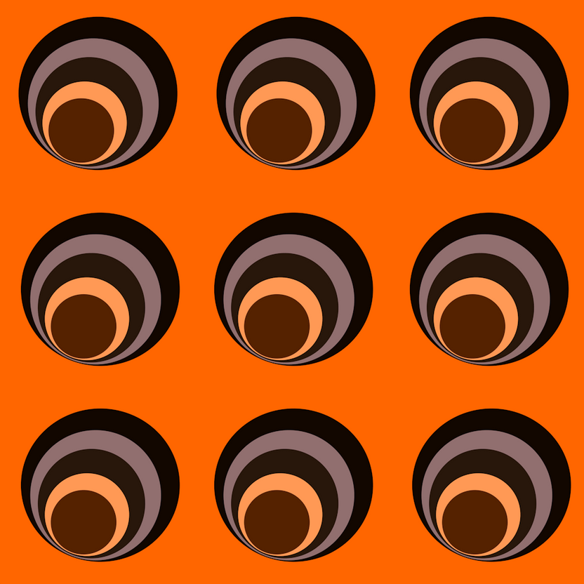 Circles On An Orange Background