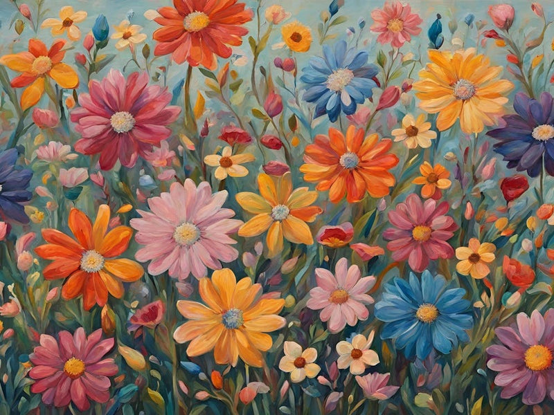 Whimsical Floral Tapestry