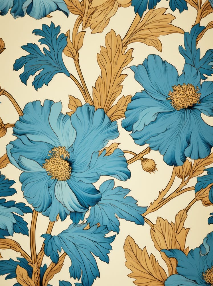 Blue Flowers Art