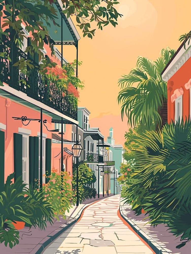 Frenchmen Street Storybook Illustration 2