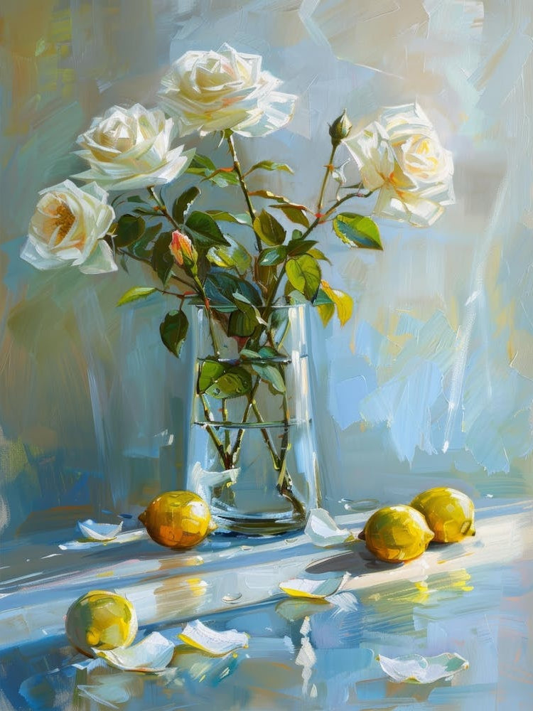 White Roses In A Vase 2