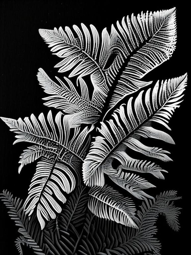 Felt Fern Linocut