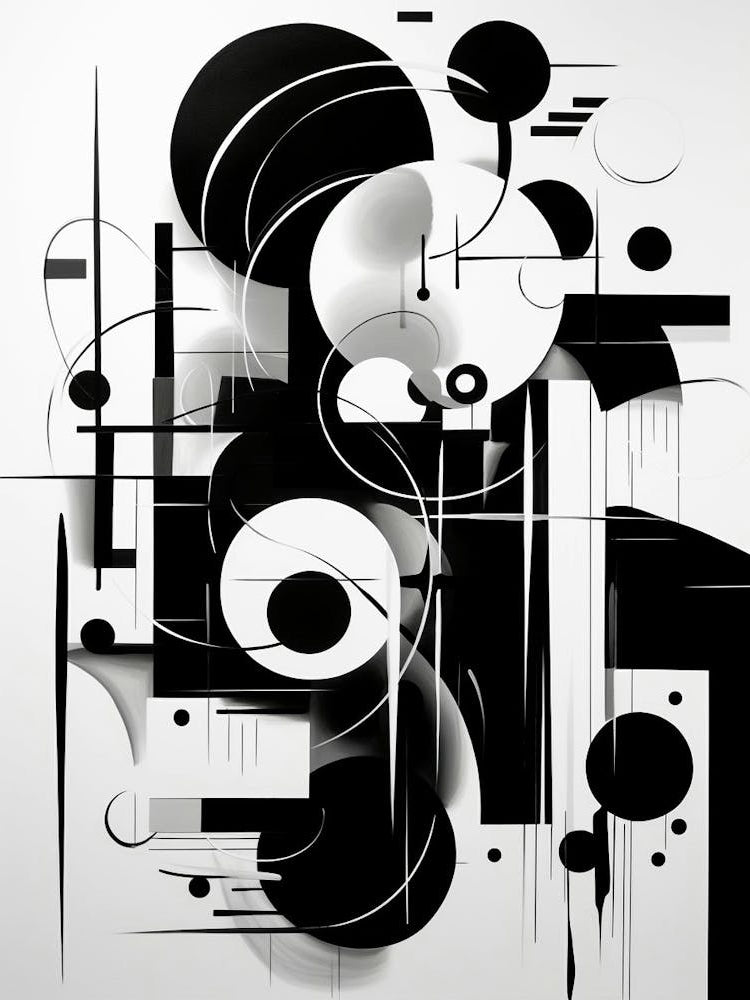 Communication Abstract Black And White 3