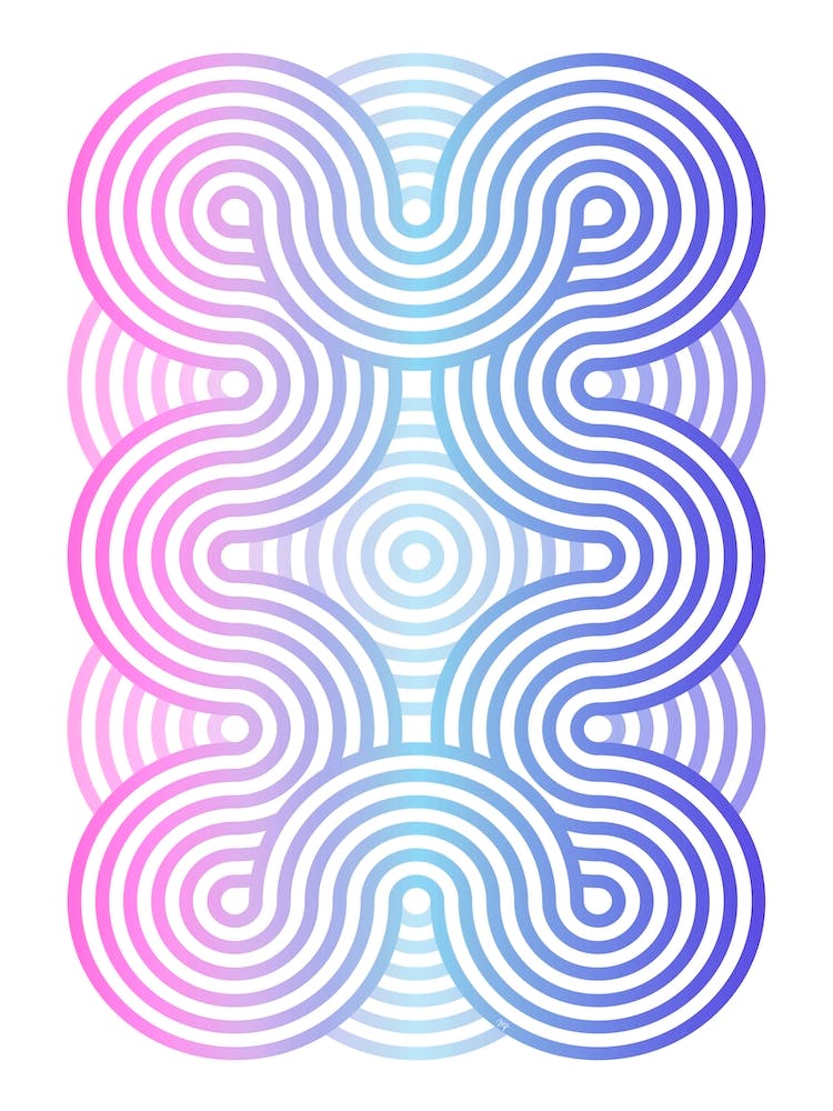Abstract Retro Psychedelic Pattern