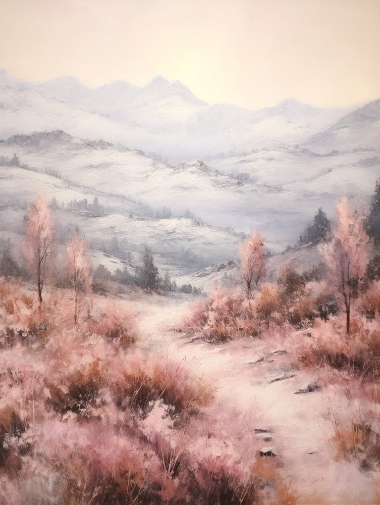 Dreamy Winter Painting Sierra Nevada National Park United States