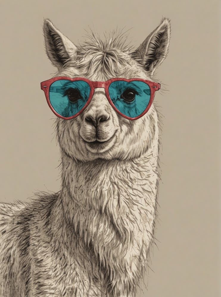Llama Leinwanddruck 5