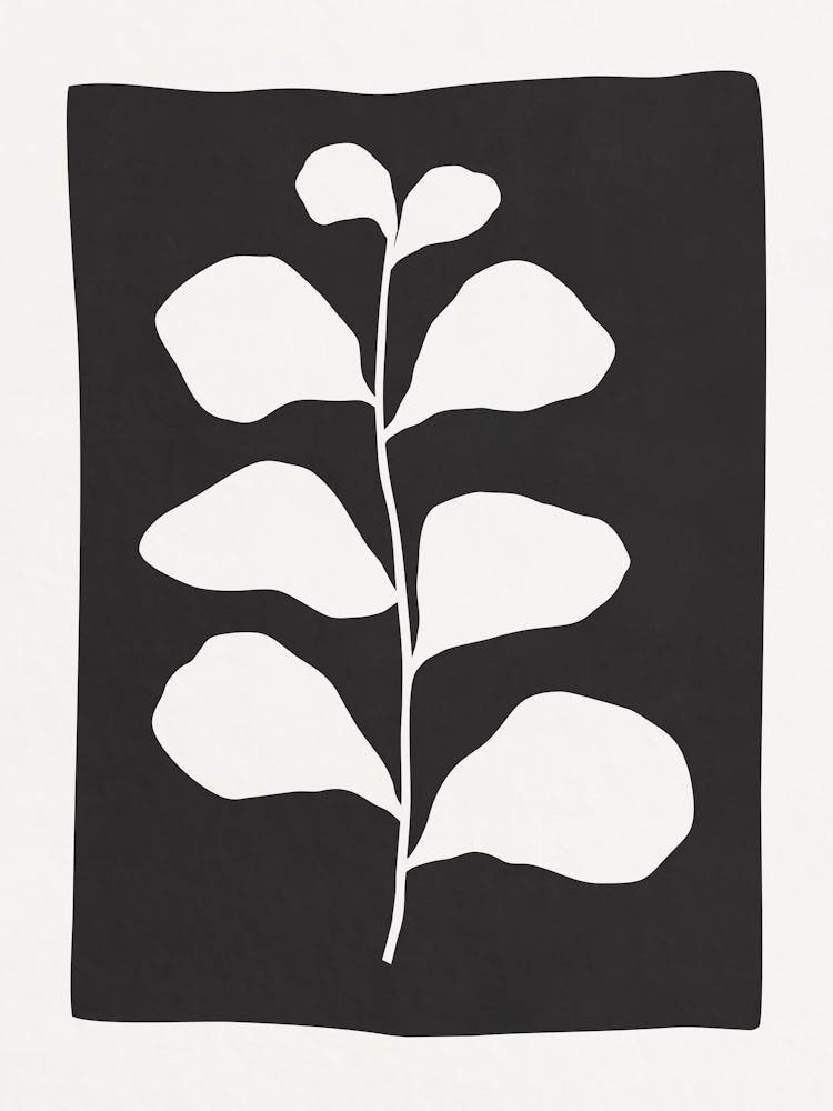 Minimalist white Leaf 01