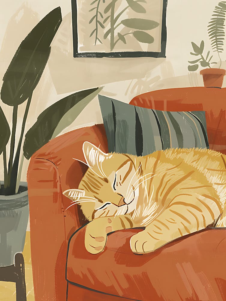 Cat In The Living Room 1