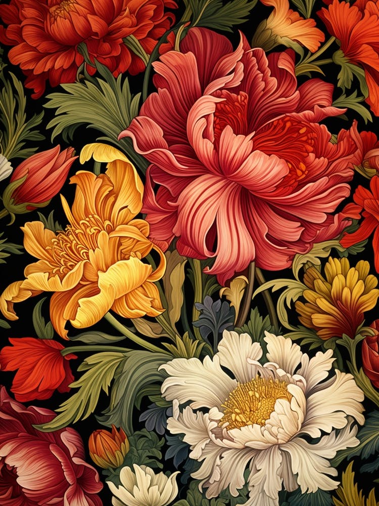 Peony Flower Pattern 1