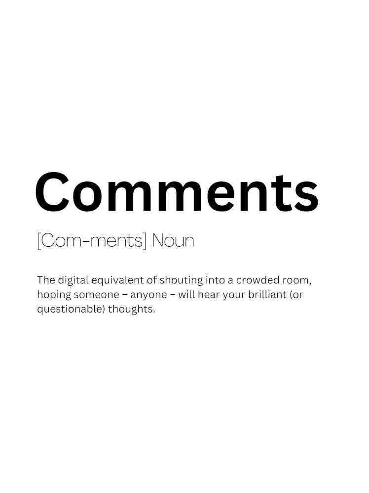 Comments Definition Meaning