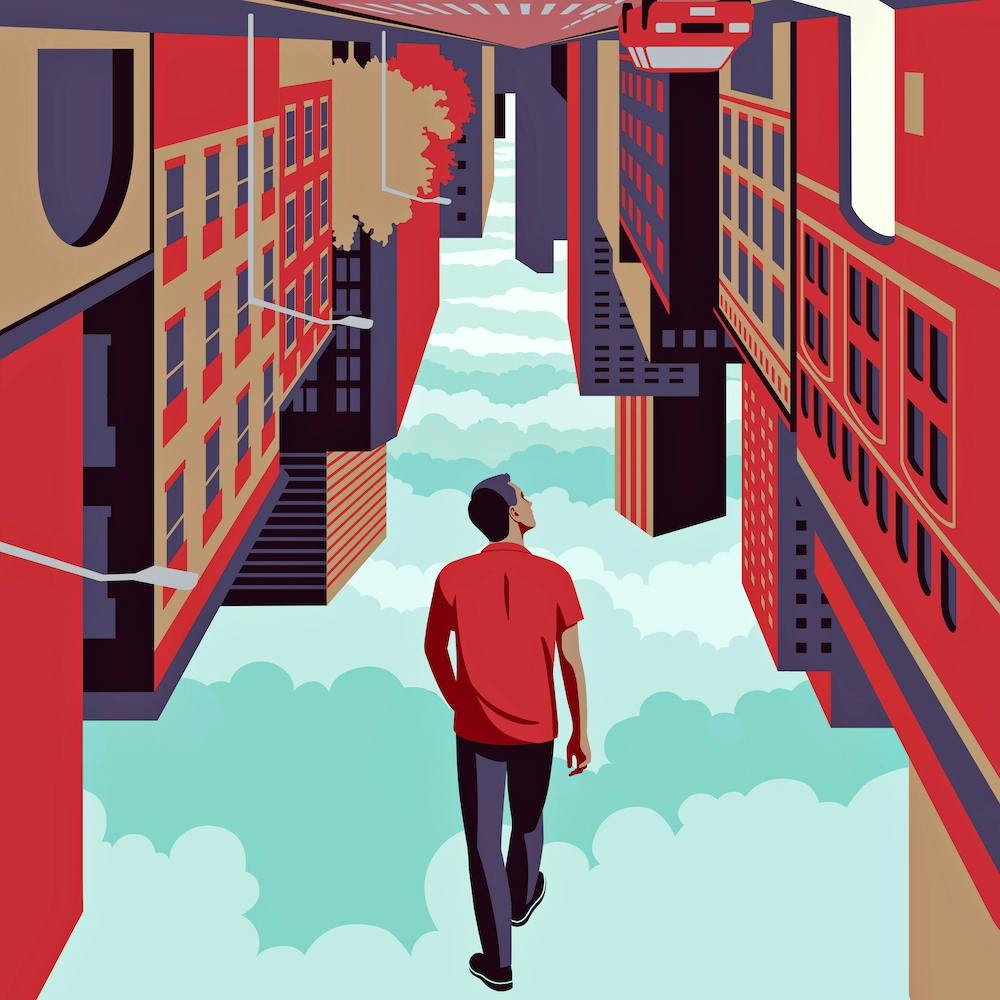 Upside Down World Square